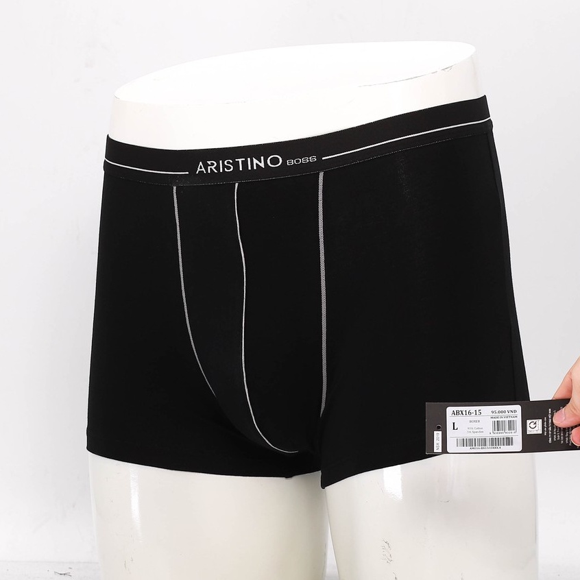 Quần lót nam ARISTINO dáng Boxer, vải cotton mềm mại, thấm hút, kháng khuẩn, khử mùi hiệu quả - ABX1615