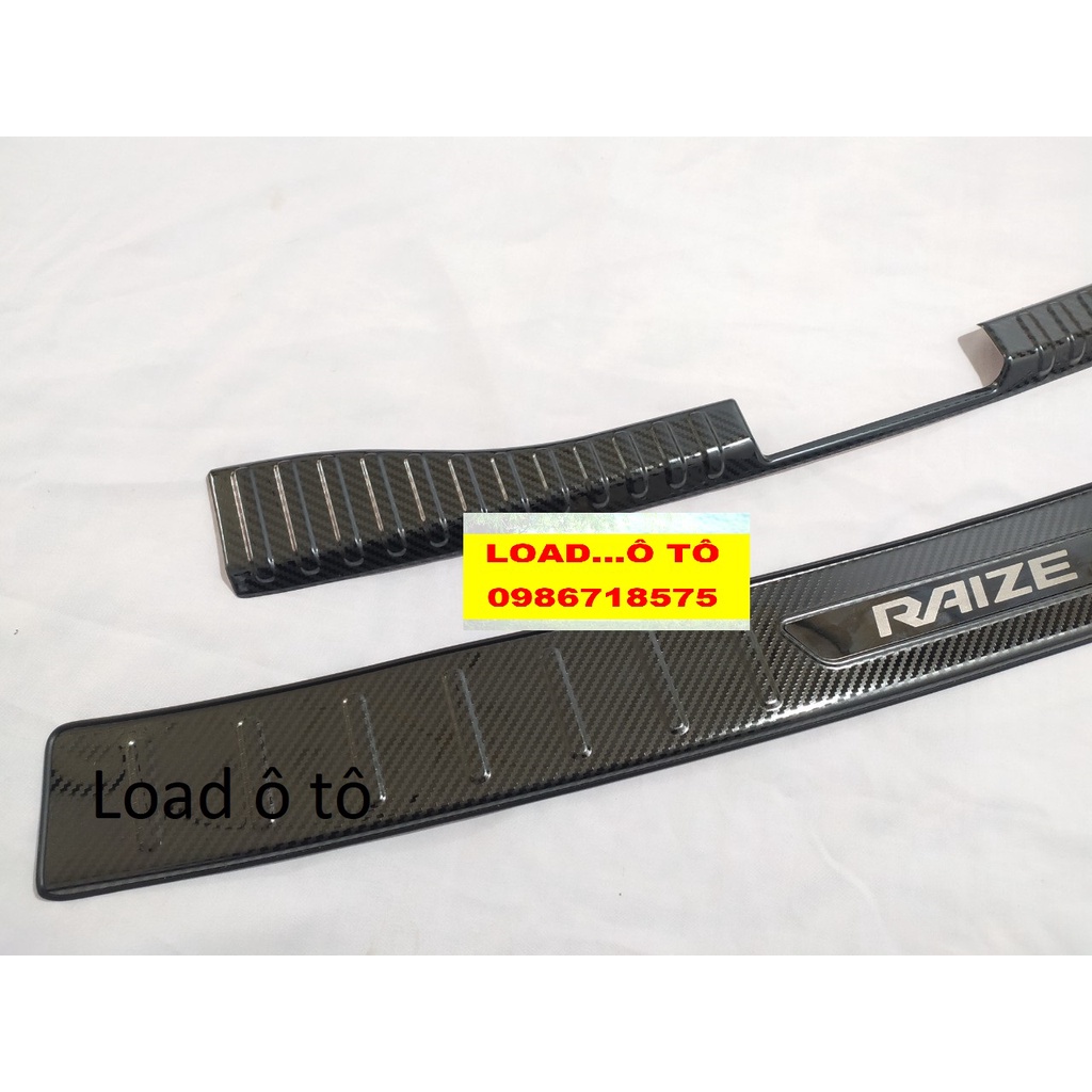 Bộ Ốp Chống Trầy Cốp Carbon Trong, Ngoài Xe Toyota Raize 2022-2021 Mẫu Vân Carbon Sang Trọng