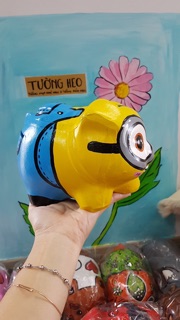 Heo đất handmade - minion