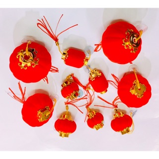 Combo 10 quả đèn lồng trang trí tết  các loại to nhỏ