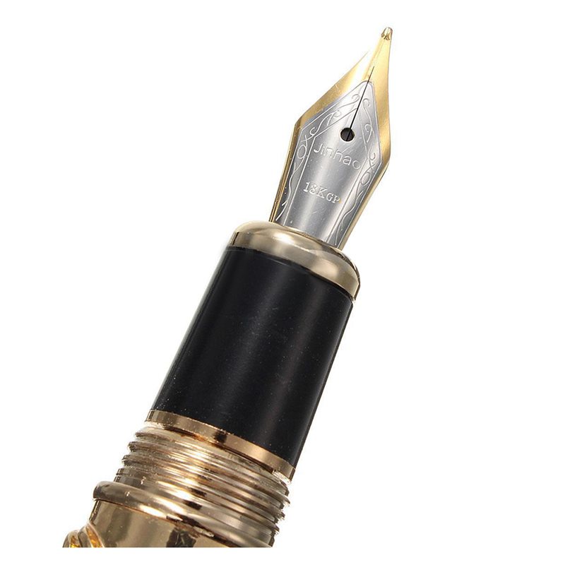Bút Máy JINHAO 18KGP Ngòi 0.5mm In Hình Rồng Vàng Sang Trọng