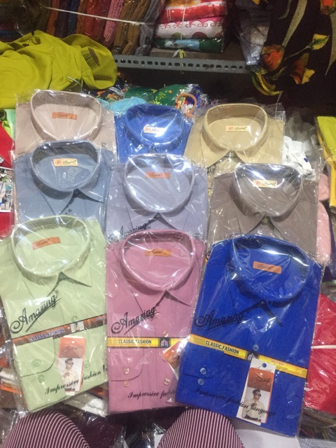 Áo sơ mi màu nam cao cấp size 40kg-80kg