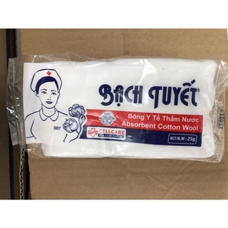 Bông bạch tuyết bông cuộn thấm nước y tế gói 25g