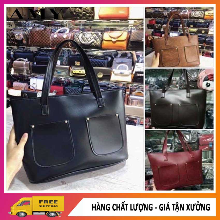 [HÀNG ĐẸP L1] Túi Xách Công Sở Nữ 2 Ly Size 35cm Đựng Vừa A4 Giáo Án Chất Da Siêu Đẹp - Amy Store R19