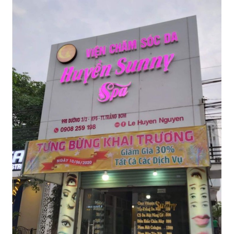 Giá công chữ alu hộp mica hộp chữ dán tường chữ dán biển