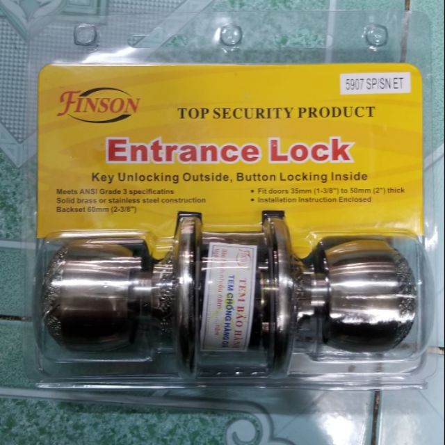 Ổ khóa tay nắm tròn finson hàng xịn nặng