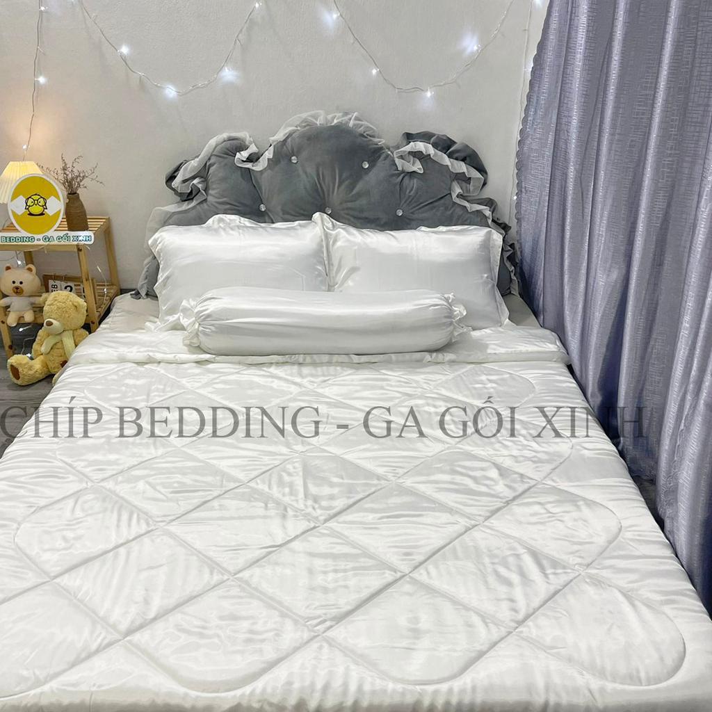 TRỌN BỘ DRAP PHI LỤA THÁI TUẤN HÀNG LOẠI 1 - TRẮNG - ĐỦ KÍCH THƯỚC( ẢNH THẬT SHOP CHỤP)