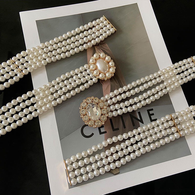 Đai váy nịt thắt lưng belt ngọc trai đính đá cao cấp hàng loại 1