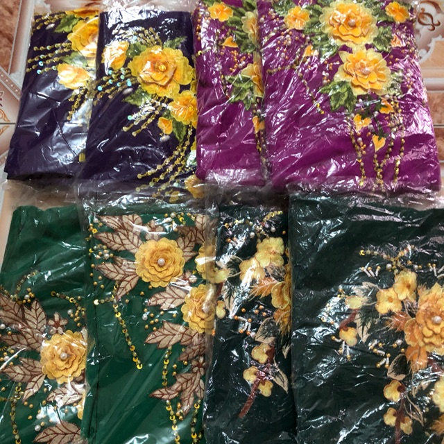 Combo vải áo dài đính đá