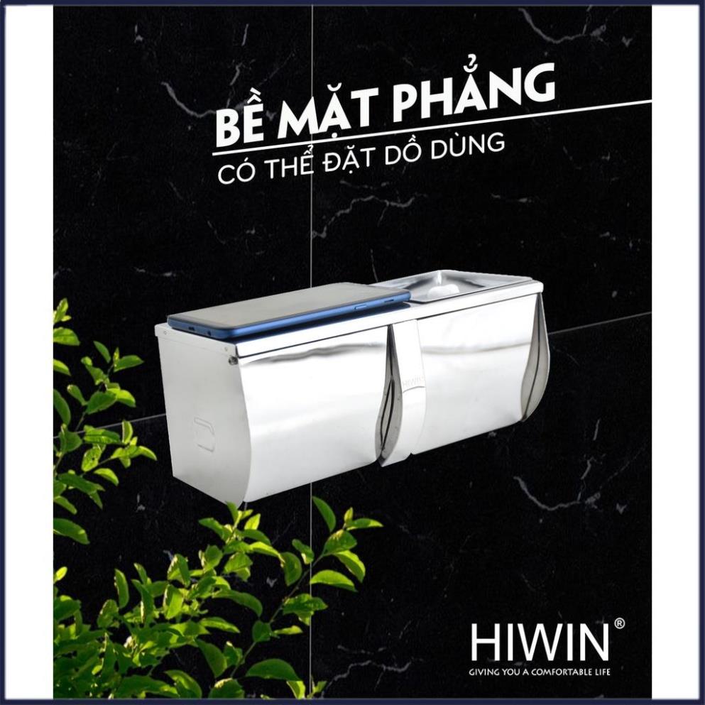 Lô giấy, hộp đựng giấy vệ sinh đôi chất liệu inox 304 mặt gương bóng HIWIN Y-309