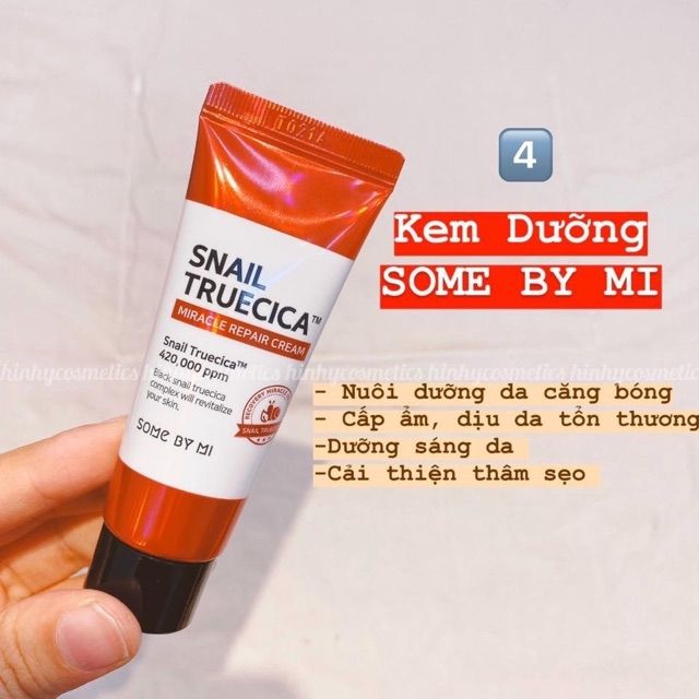 Set dưỡng da mini phục hồi da Some by mi snail truecica