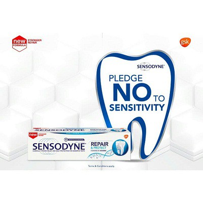 Combo 2 tuýp kem đánh rắng Kem Đánh Răng Sensodyne Repair & Protect