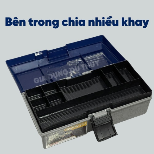 Hộp đựng dụng cụ linh kiện ốc vít, đựng đồ nghề đa năng 2 tầng tiện dụng của gia dụng Du Thủy