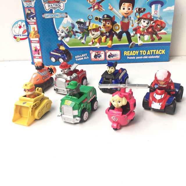 Bộ đồ chơi 7 nhân vật chú chó cứu hộ Paw Patrol chạy trớn