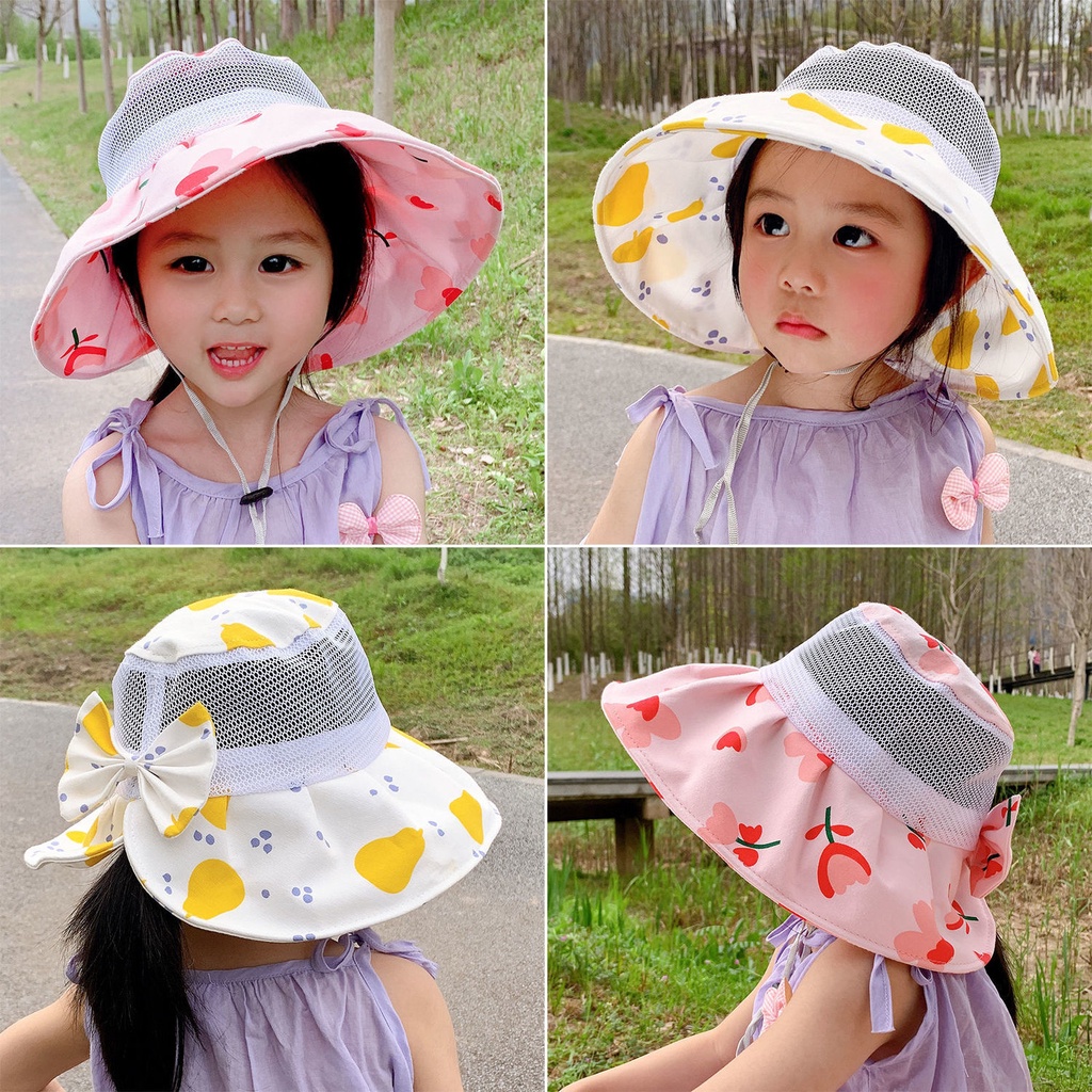 Nón Bucket Rộng Vành UPF 50 + Dễ Thương Cho Bé