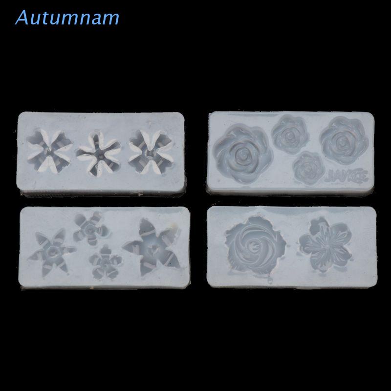 Set 4 Khuôn Silicone Tạo Hình Hoa 3D Trang Trí Móng Tay Nghệ Thuật