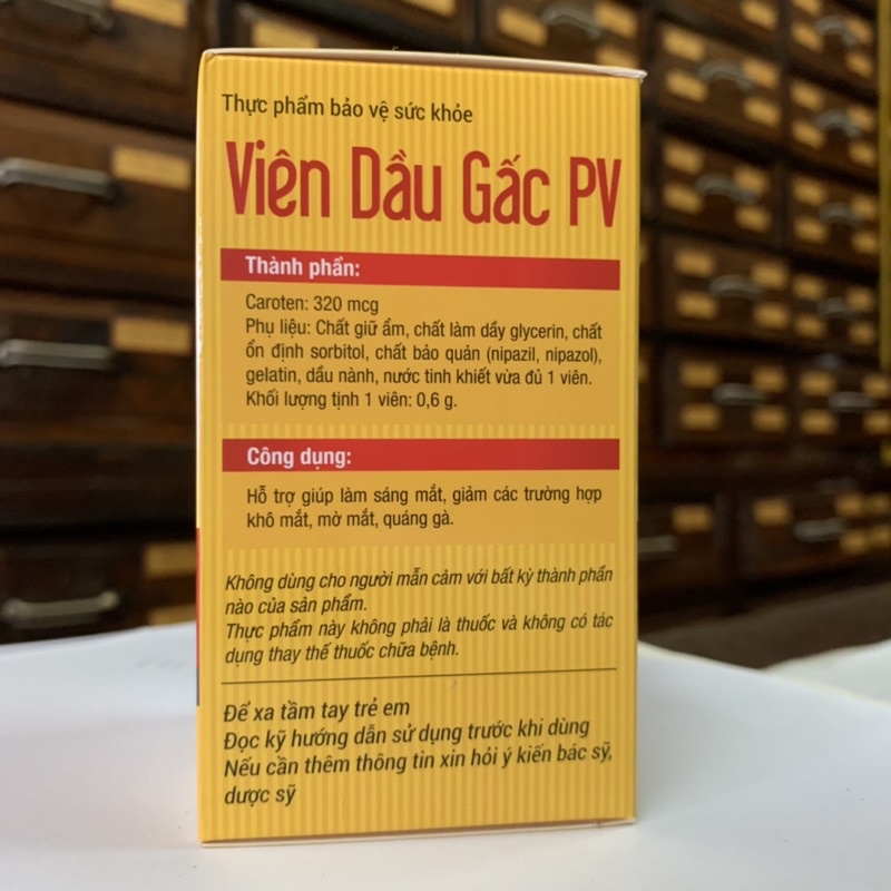 Dầu Gấc PV sáng mắt 100 viên