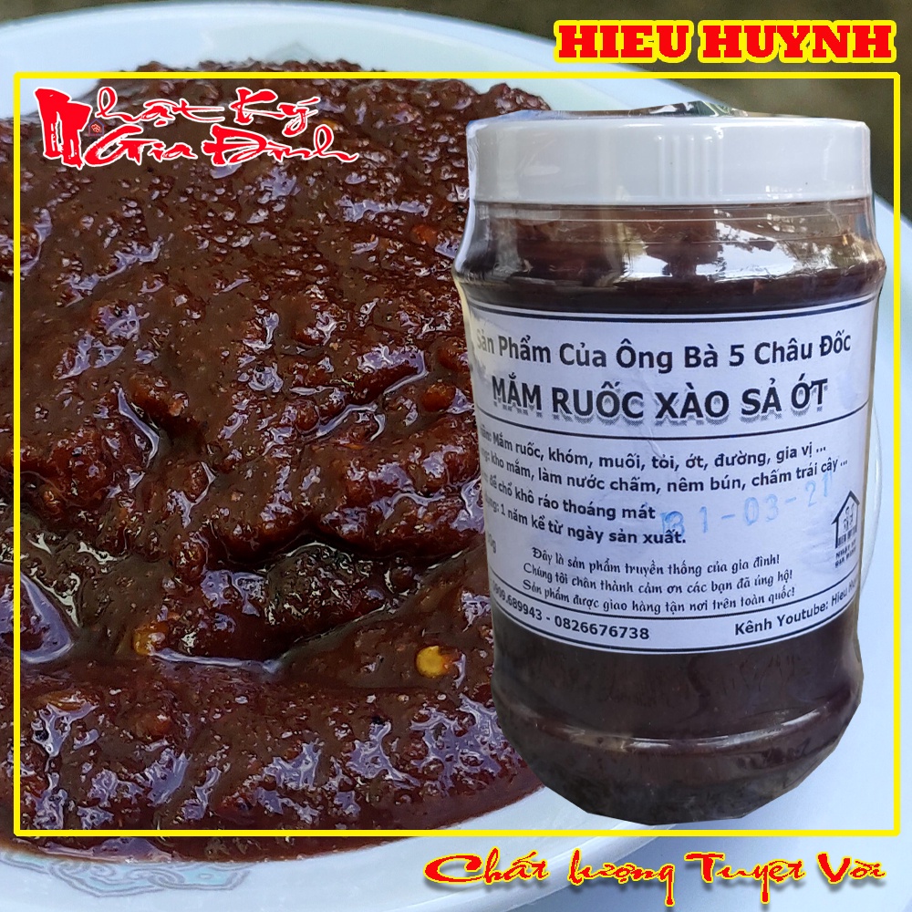 500gr Mắm Ruốc Xào Sả Ớt Làm Nhà Loại Đặc Biệt Thơm Ngon Chính Hiệu Ông Bà 5 Châu Đốc