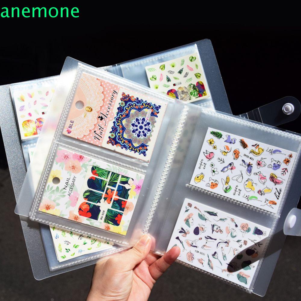 Cuốn album trong suốt sức chứa lớn chống thấm nước đựng ảnh/sticker dán móng có nút gài thuận tiện