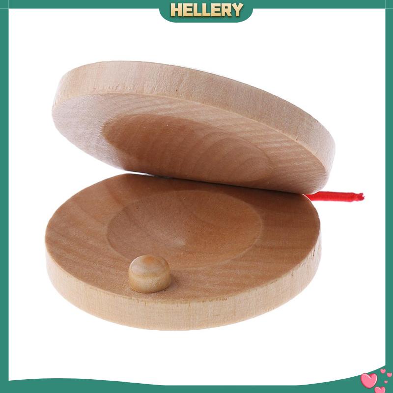 1 Cặp Nhạc Cụ Castanet Bằng Gỗ Cho Bé