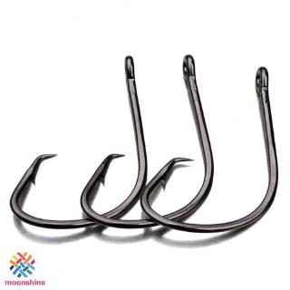 Bộ 50 chiếc lưỡi câu cá màu đen hình tròn dễ sử dụng