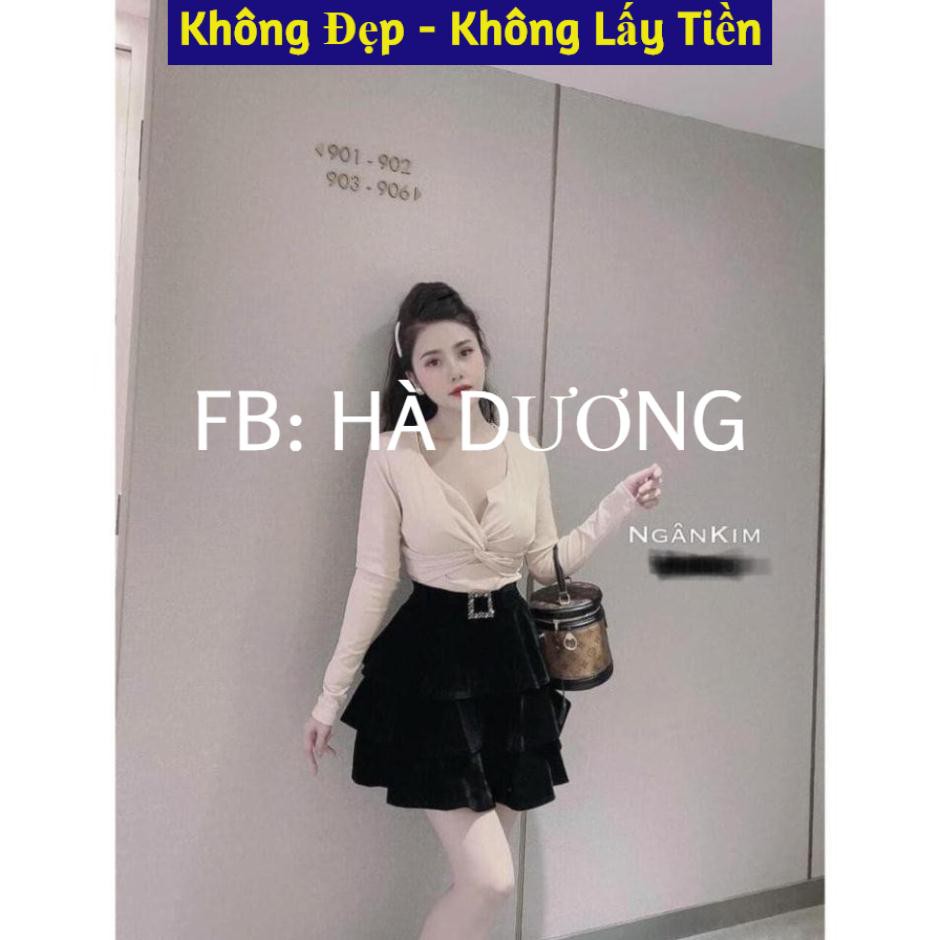 [ Rẻ Vô Địch ] Chân váy nhung tầng from chuẩn đẹp