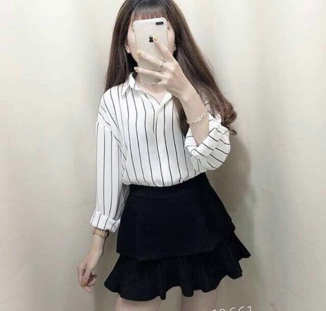 Áo sơ mi kẻ cổ vest