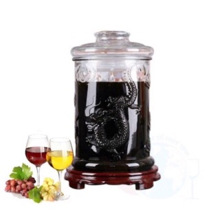 Bình ngâm sâm ngâm rươu hình trụ hoa văn rồng 10L