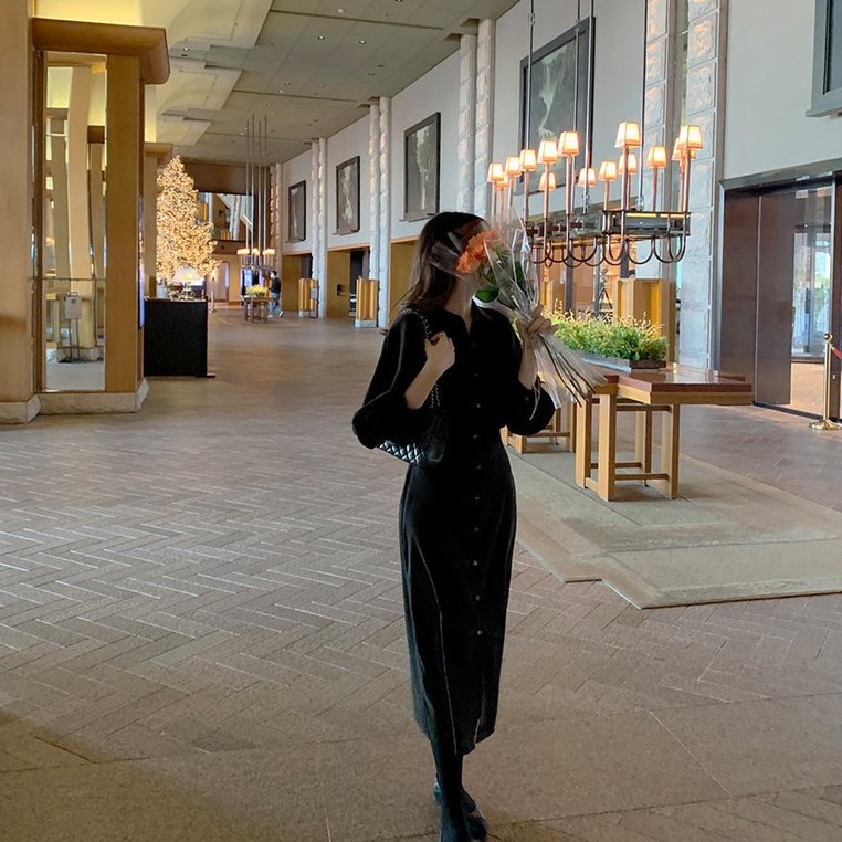 Đầm sơ mi chic dáng suông sang trọng nhiều màu ulzzan