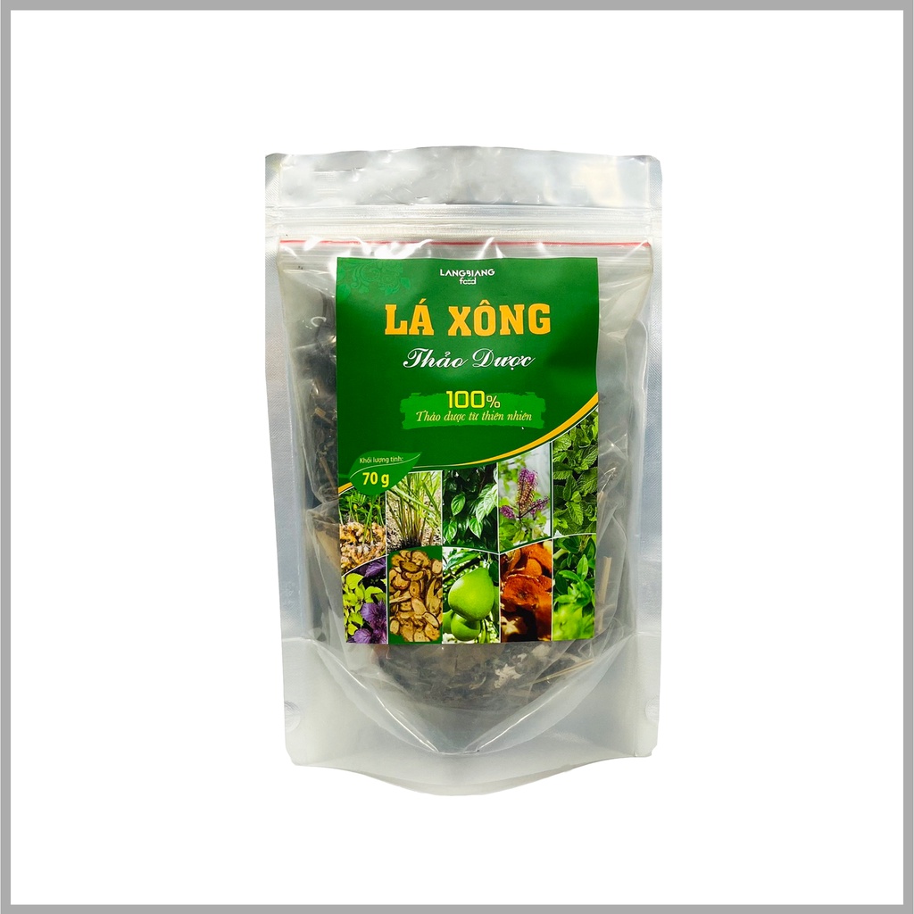 Lá xông thảo dược Langbiang Food, 70g, Túi