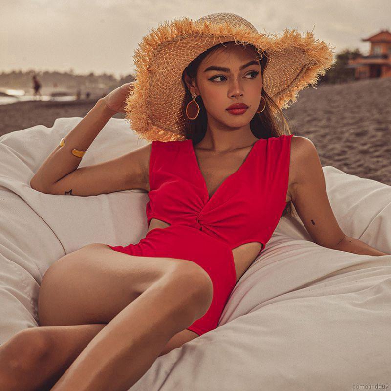 Đồ Bơi Một Mảnh Cổ Chữ V Khoét Sâu Phong Cách Hàn Quốc Cho Nữ 40-65kg | BigBuy360 - bigbuy360.vn