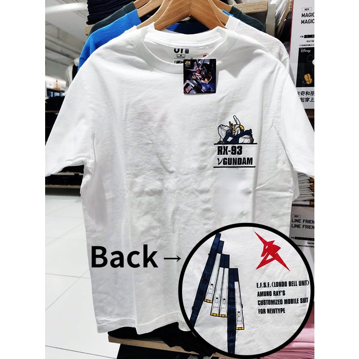 Áo thun tay ngắn Uniqlo in hình Gundam 40th cá tính