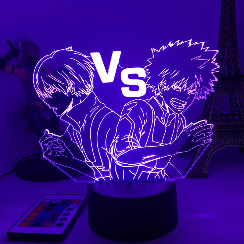 Đèn ngủ bóng LED hình Anime Shoto Katsuki Might điều khiển từ xa trang trí nhà cửa