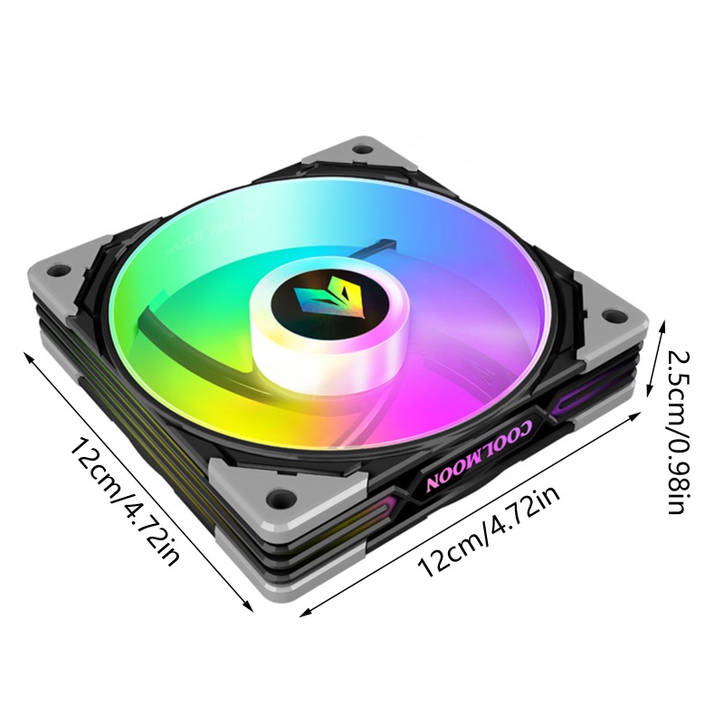 Quạt Tản Nhiệt CPU Máy Tính NAMA PWM 4 Pin RGB 120mm 12cm Không Gây Tiếng Ồn 5V DC
