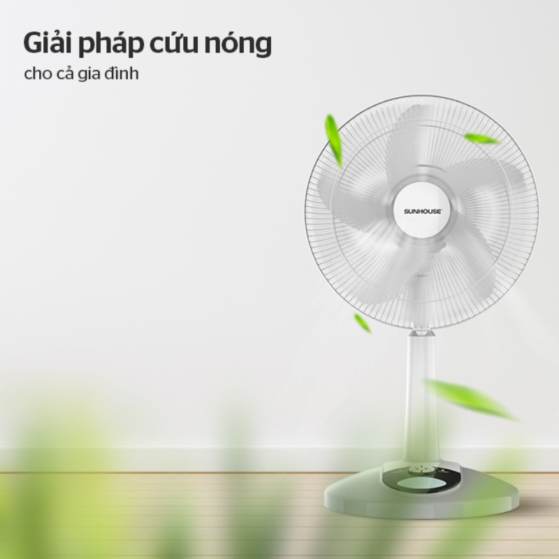 Quạt Tích Điện Sunhouse SHD7228 24W Quạt có Thể Linh Hoạt Điều Chỉnh Độ Cao Động Cơ Vận Hành Êm Ái Bền Bỉ