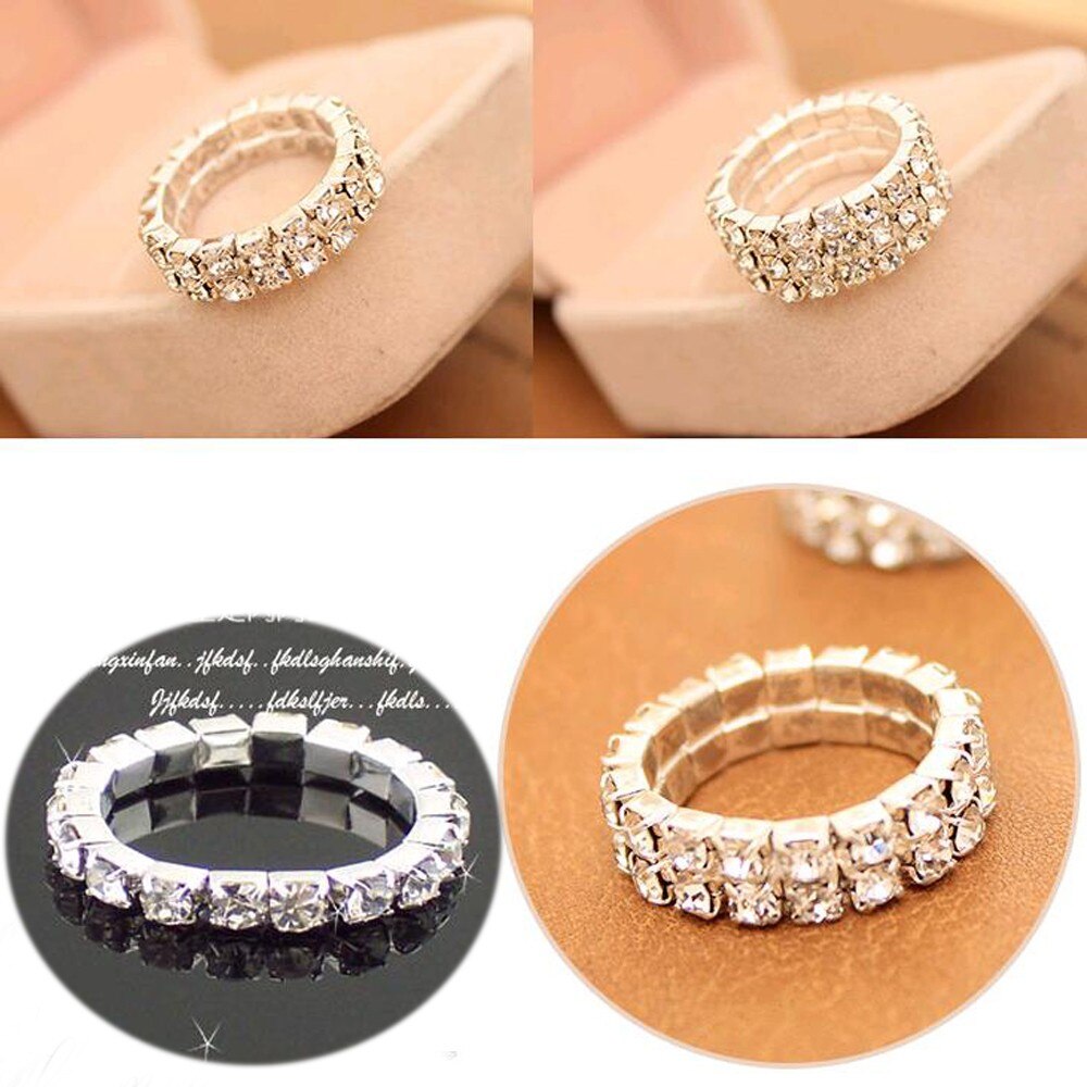 Nhẫn mạ bạc đính đá lấp lánh phong cách Hàn Quốc thời trang sang trọng | BigBuy360 - bigbuy360.vn
