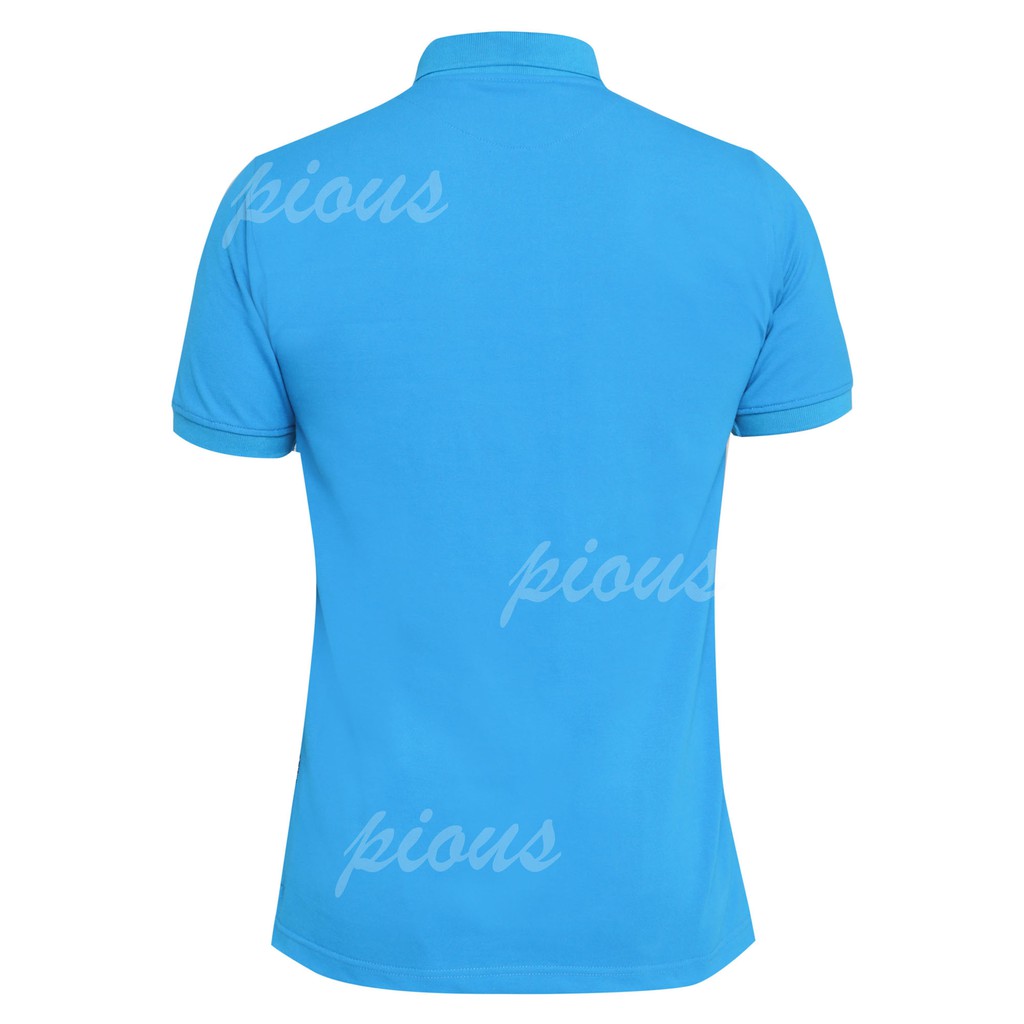 Áo thun nam cá sấu cotton cao cấp trơn ngắn tay pious (màu xanh da)