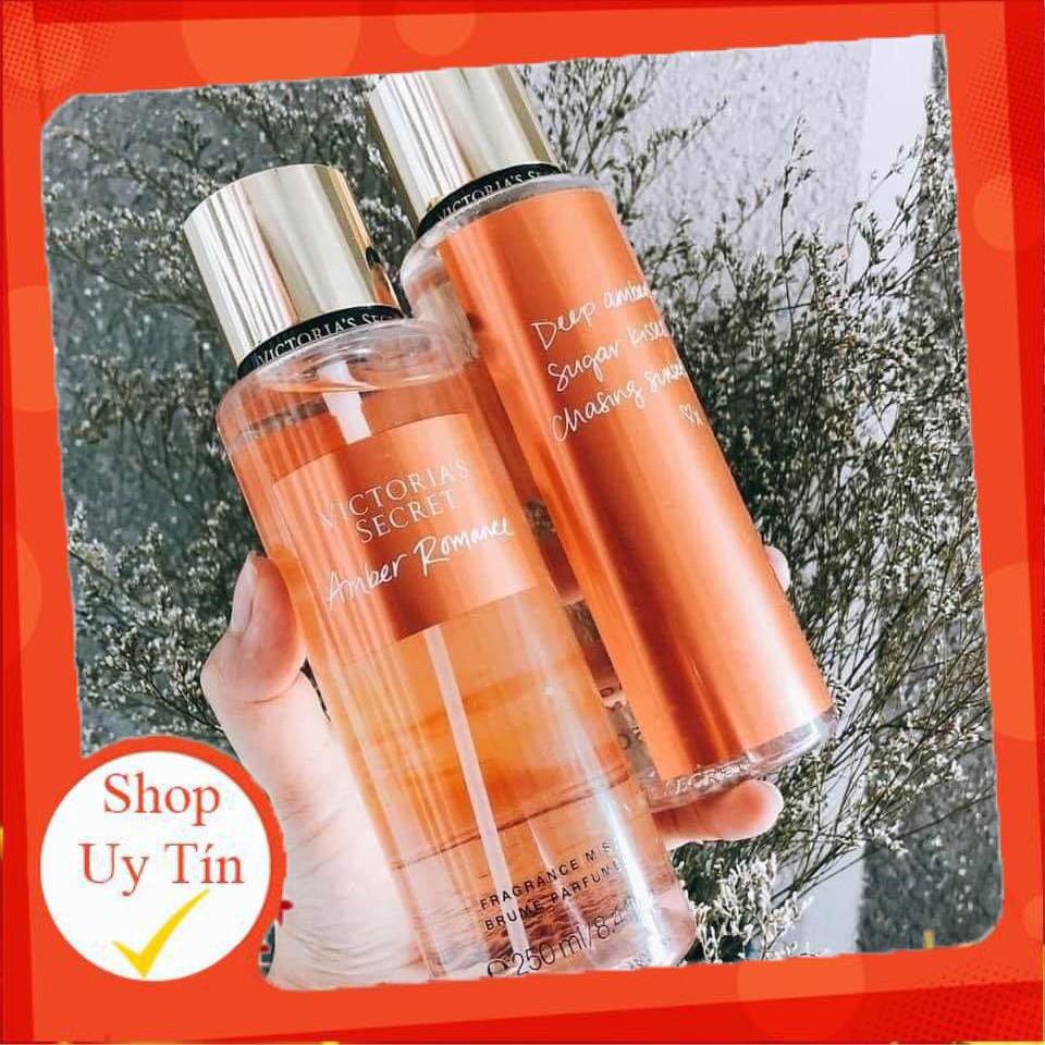 [𝐀𝐮𝐭𝐡𝐞𝐧𝐭𝐢𝐜] Xịt Thơm Body Mist Victoria’s Secret - 𝐀𝐦𝐛𝐞𝐫 𝐑𝐨𝐦𝐚𝐧𝐜𝐞 🍭Hot🍭 | Thế Giới Skin Care