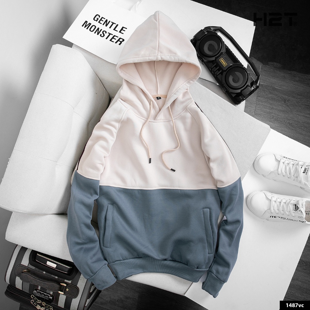 Áo Hoodie Trơn Thiết Kế H2T Kiểu Dáng Regular, Basic Phối Màu Sắc Trẻ Trung Năng Động, Vải Nỉ Bông Giữ Ấm Tốt 1487,1483