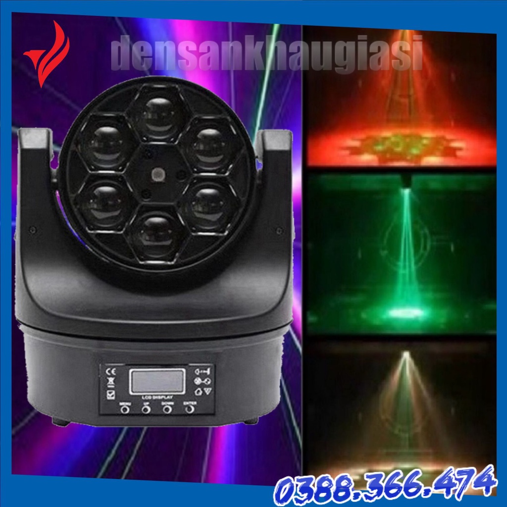 Đèn Moving Head 6 Mắt Laser Đèn Karaoke Đèn Sân Khấu Giá Sỉ