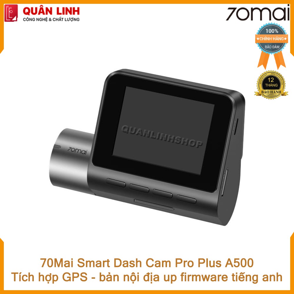 Camera hành trình 70mai A500 Dash Cam Pro Plus tích hợp sẵn GPS - Bảo hành 12 tháng