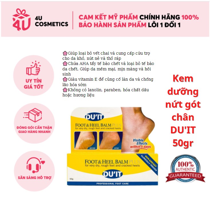 Kem dưỡng nứt gót chân DU'IT 50gr