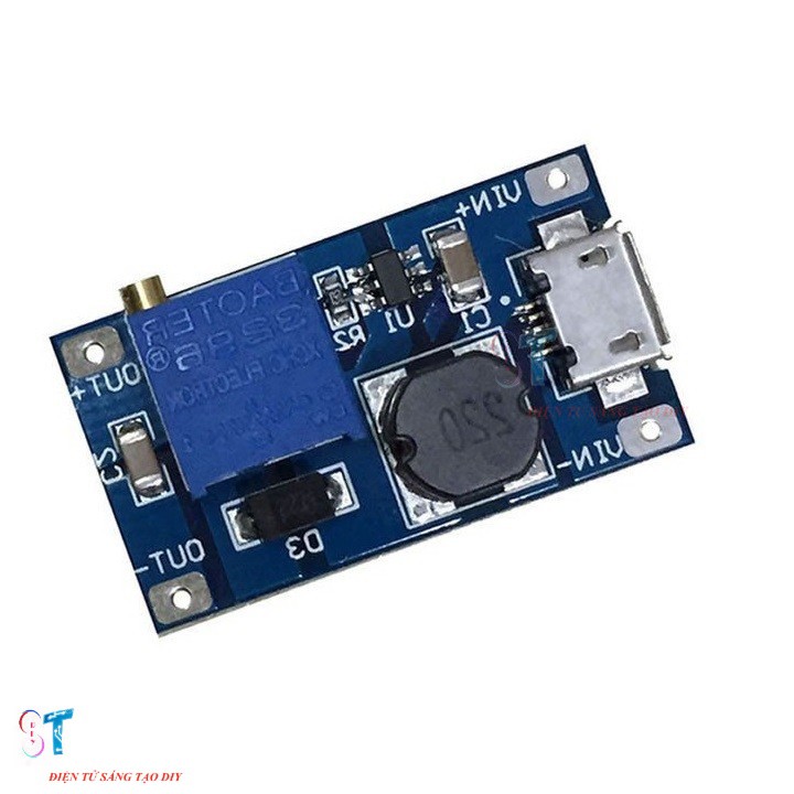 Mạch Tăng Áp - Module BOOST DC-DC 2-24VDC 2A