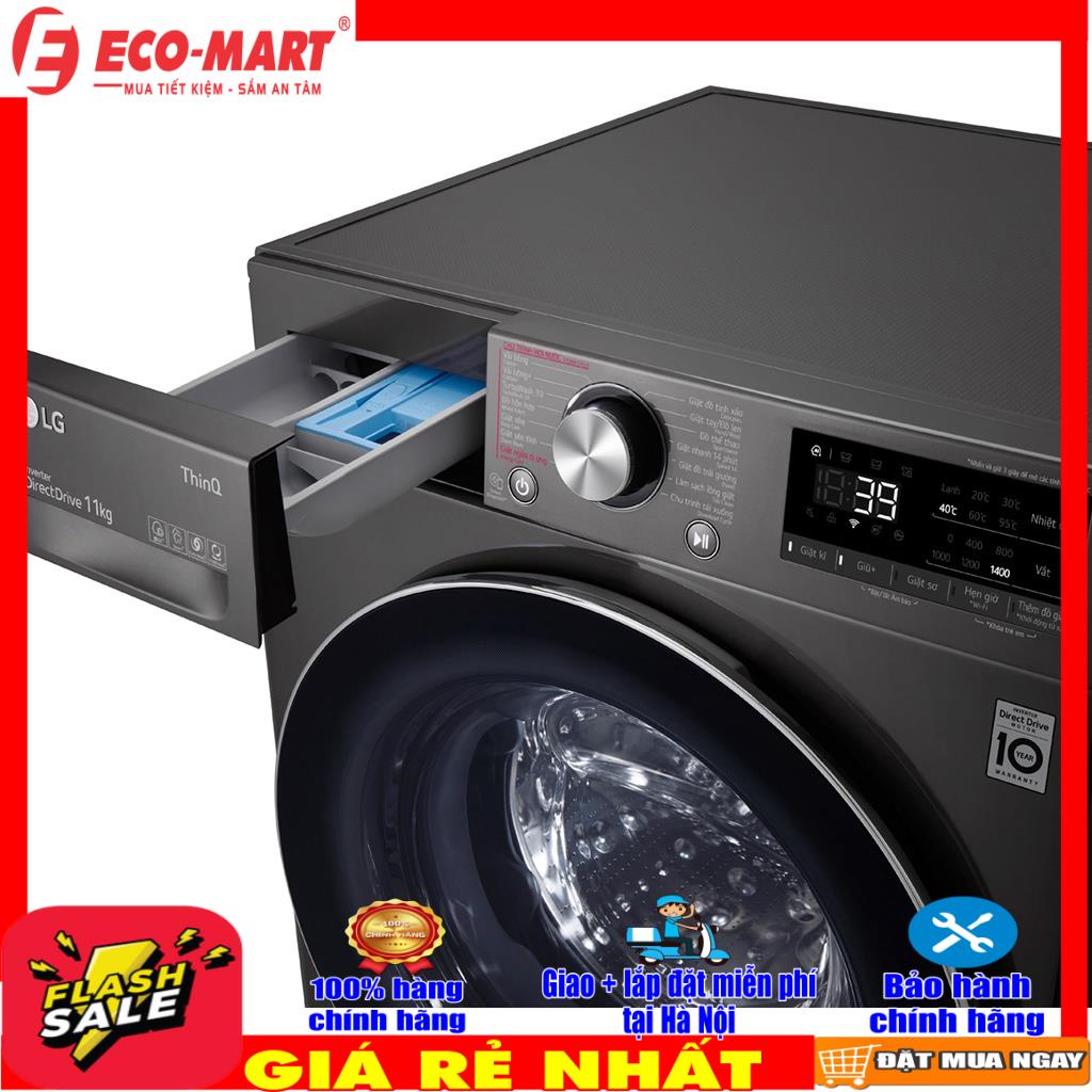 Máy giặt LG FV1410S3B Inverter 10 kg Mới 2021