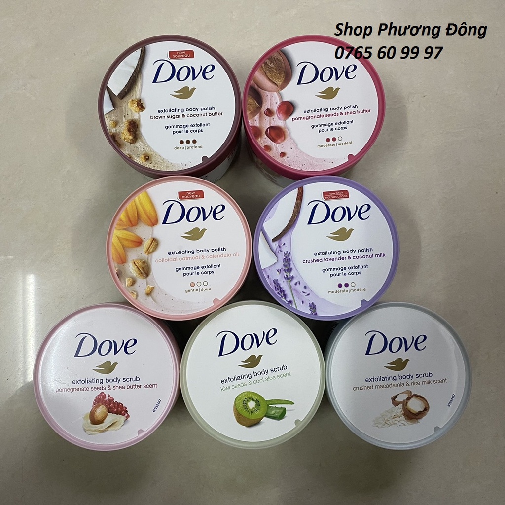 (Hàng Mỹ) Tẩy tế bào Chết Dove Exfoliating Body Scrub