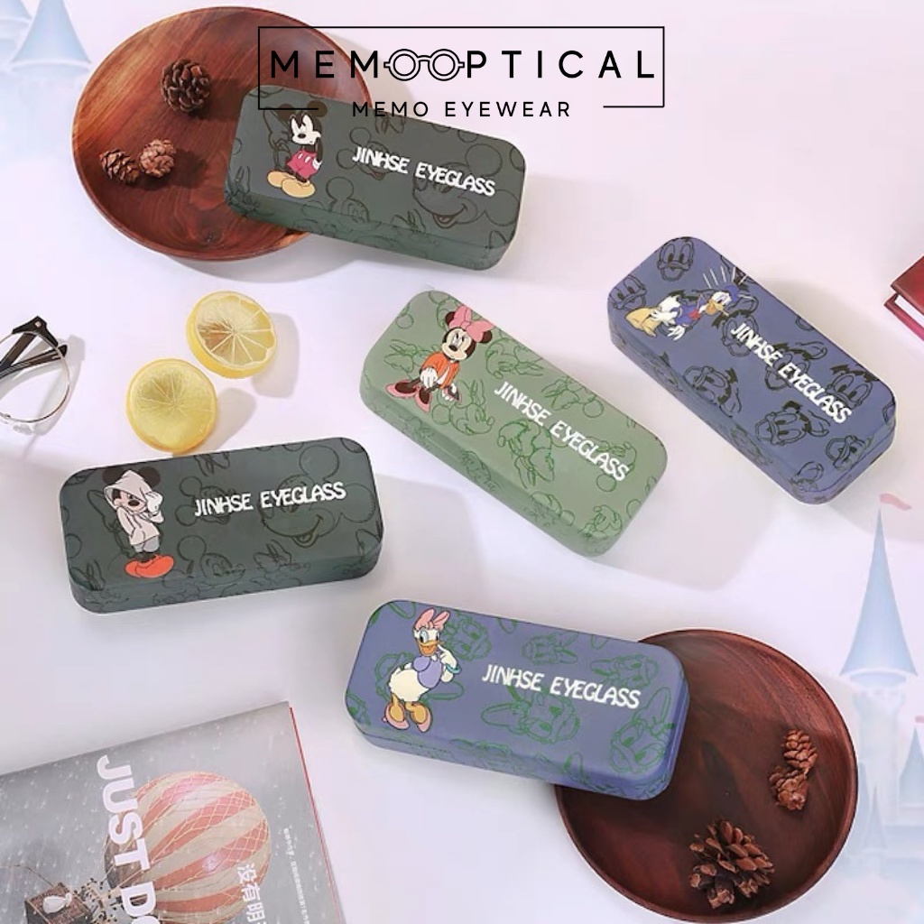 Hộp đựng gọng kính cận hoạt hình dễ thương,bao đựng kính chống va đập màu sắc thời trang Memo Optical_MK202