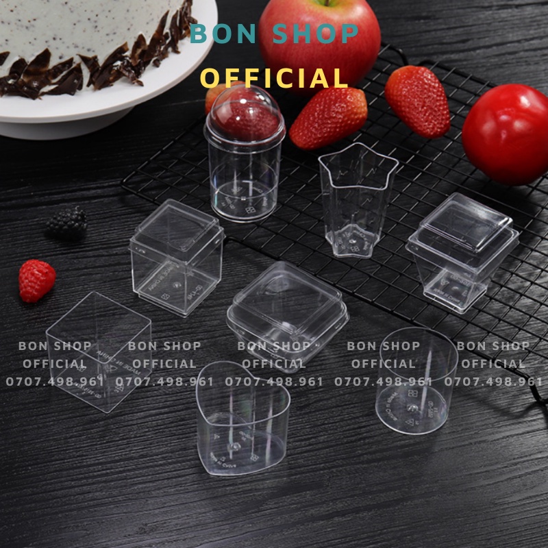 SET 50 Ly (Cup) nhựa Size Mini đựng Mousse (không nắp)