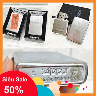 [-30%] zippo - bật lửa zippo usa bạc xước