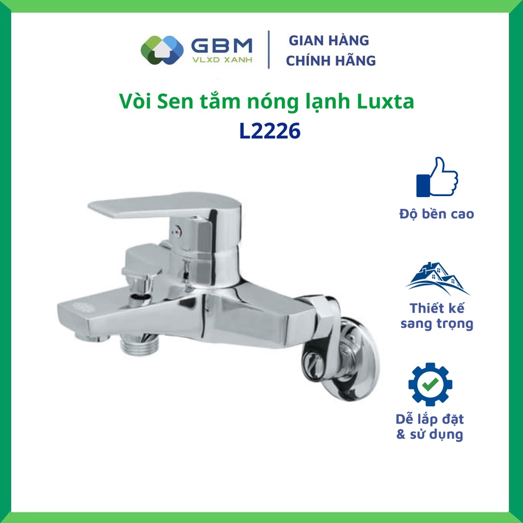 [Mã BMBAU300 giảm 10% đơn 499K] Vòi Sen Tắm Nóng Lạnh Luxta L2226-VLXD XANH