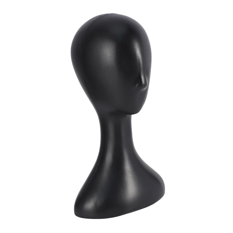 Mô Hình Đầu Nữ Tóc Giả Bằng Nhựa Màu Đen